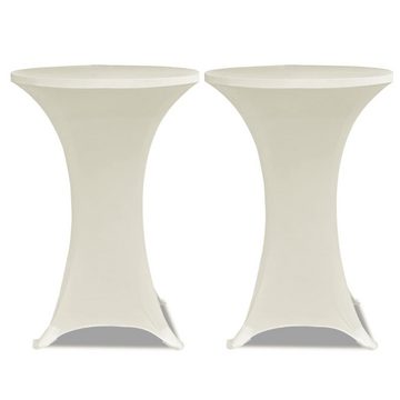 Hussen-Set Stehtischhussen 4 Stk. Ø 60 cm Creme Stretch, furnicato