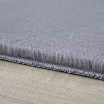 Hochflor-Teppich Unicolor - Einfarbig, Carpettex, Läufer, Höhe: 20 mm, Teppich Wohnzimmer Einfarbig Shaggy Modern Flauschiger Felloptik Weich