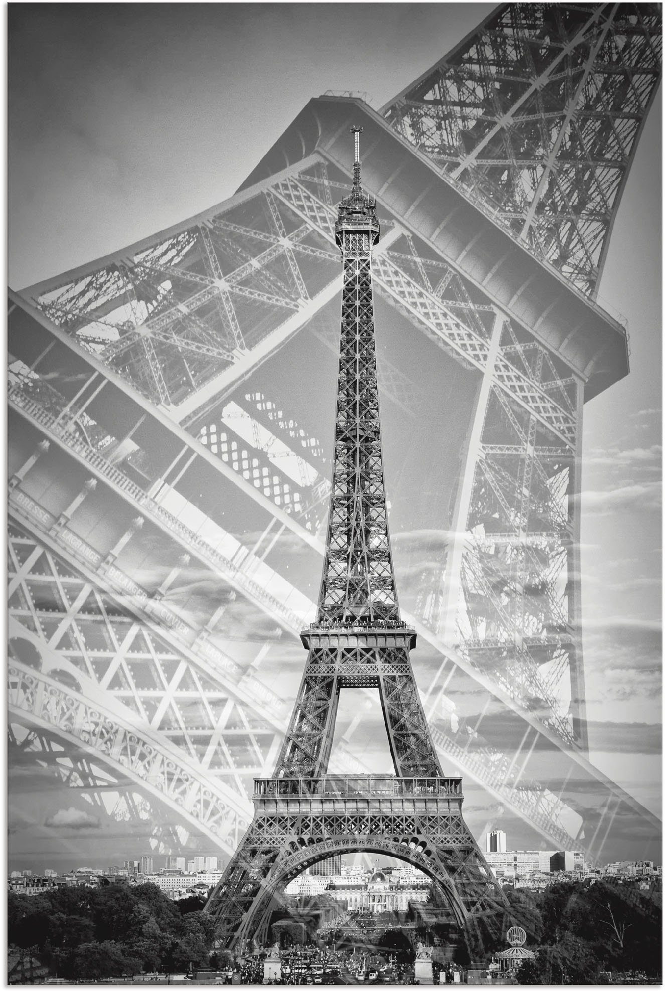 Artland Wandbild Der doppelte Eiffelturm II, (1 St), als Alubild, Leinwandbild, Wandaufkleber oder Poster in versch. Größen