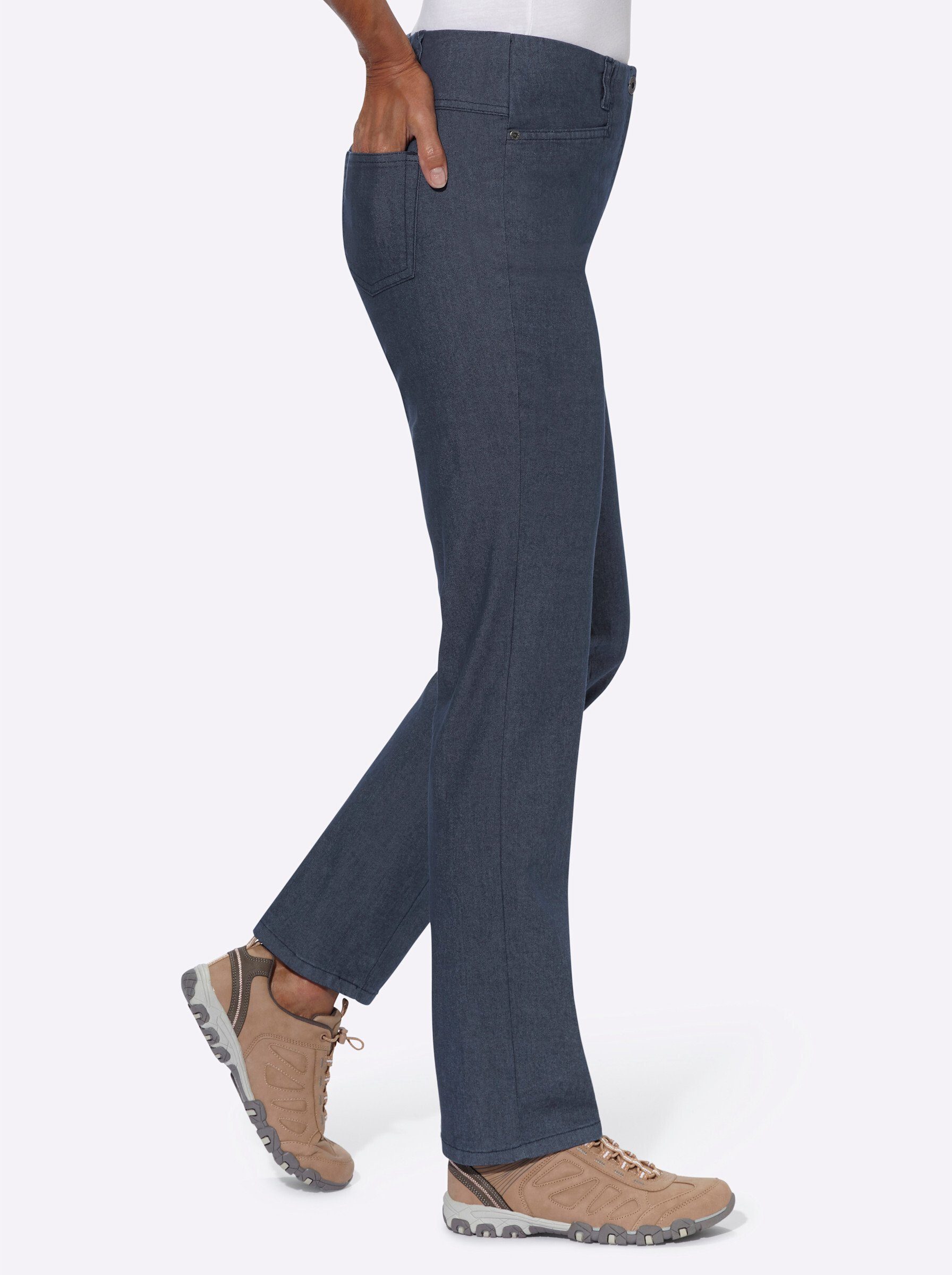 Bequeme blue-stone-washed Jeans Cosma