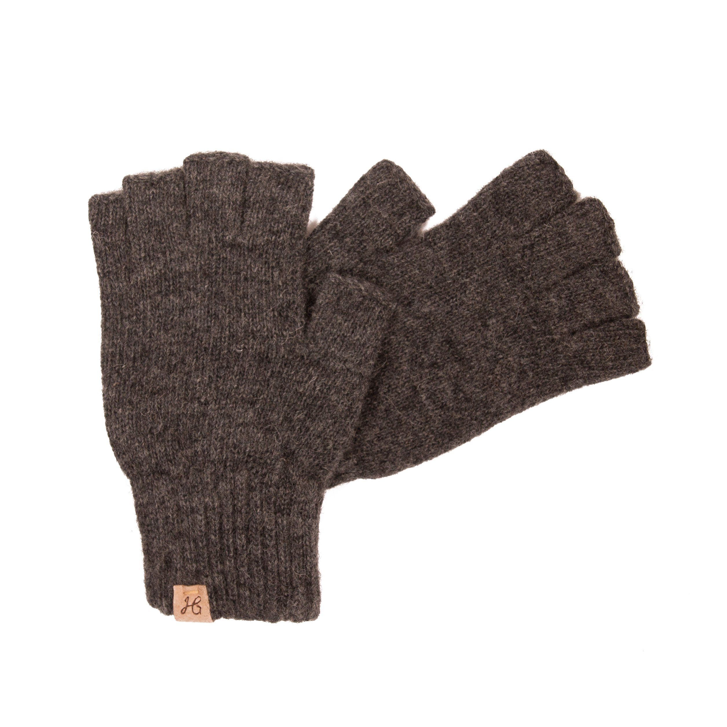 Hand Gewand by Weikert Strickhandschuhe MARIE - Halbfinger Strickhandschuhe mit Strickbund am Puls; fingerlos