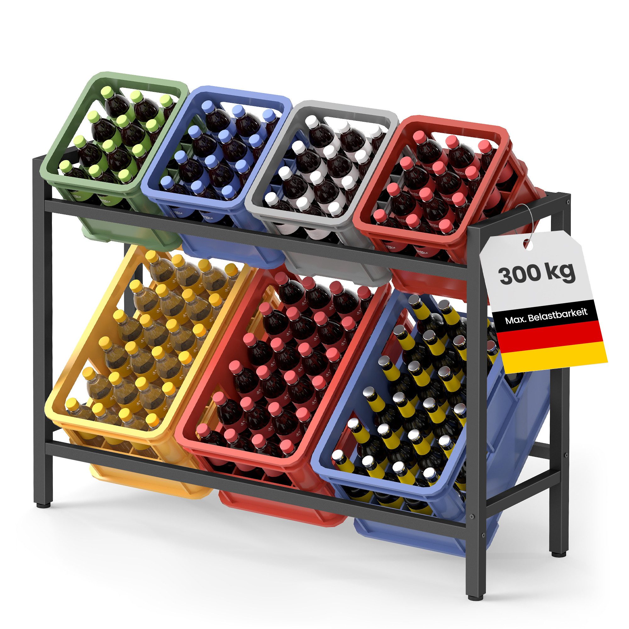 SONGMICS Flaschenregal Getränkekistenregal Aufbewahrungsregal Getränkeregal günstig online kaufen