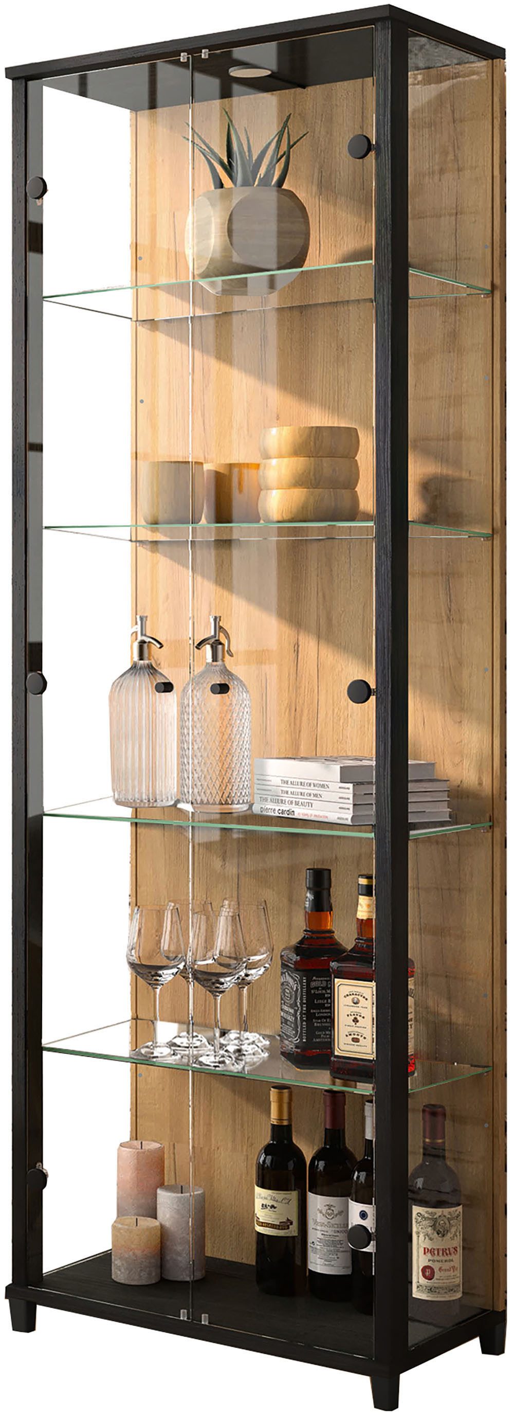 fif möbel Vitrine OPTIMA Standvitrine, Vitrinenschrank, Glasvitrine, Sammle günstig online kaufen