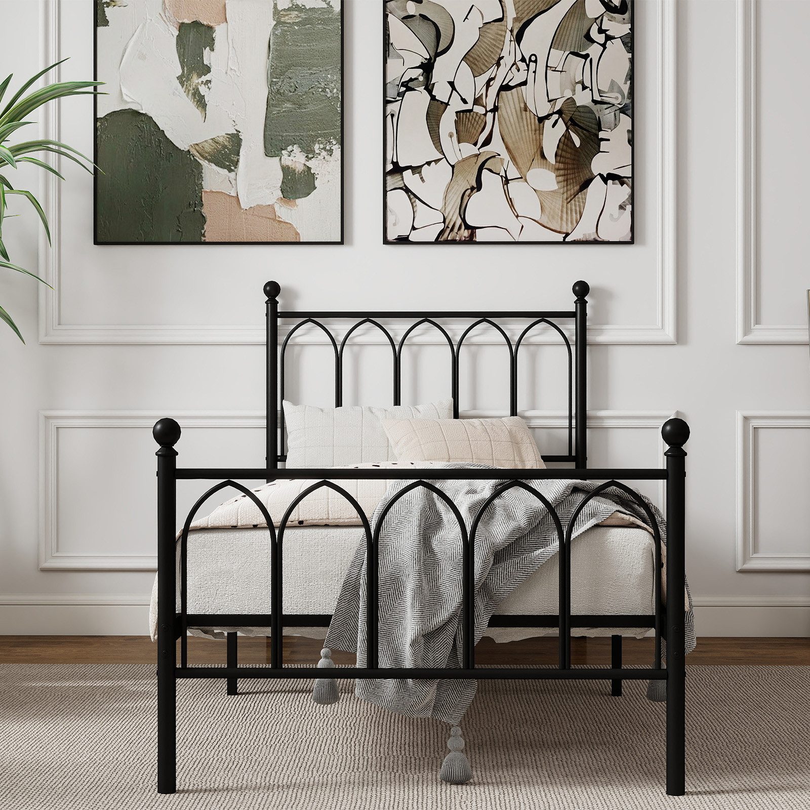 REDOM Metallbett Einzelbett Jugendzimmer mit Lattenrost günstig online kaufen