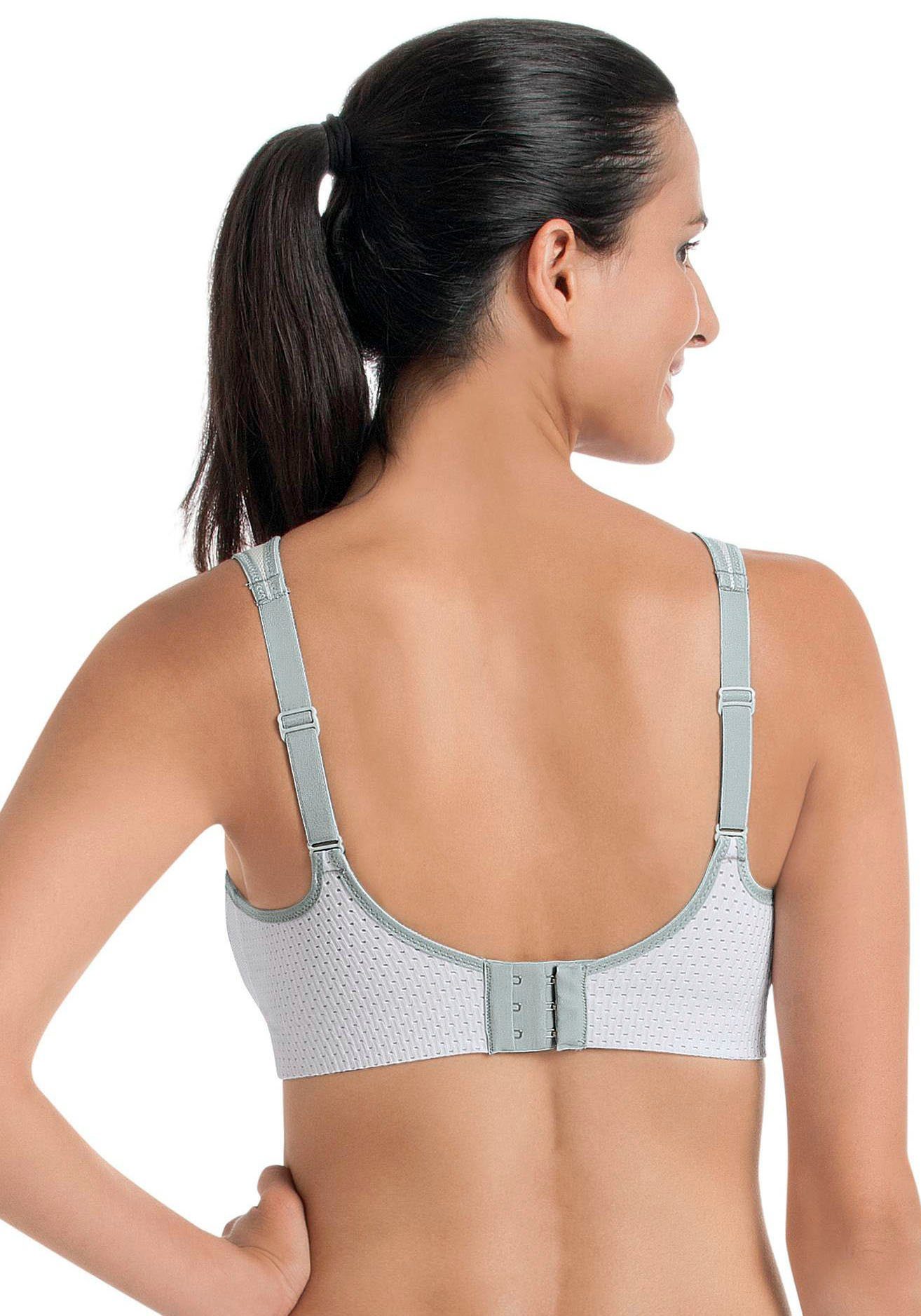 Anita Active Sport-BH Air Control Deltapad doppellagige Cups, gepolsterte Träger, mit Print, feminin, weich