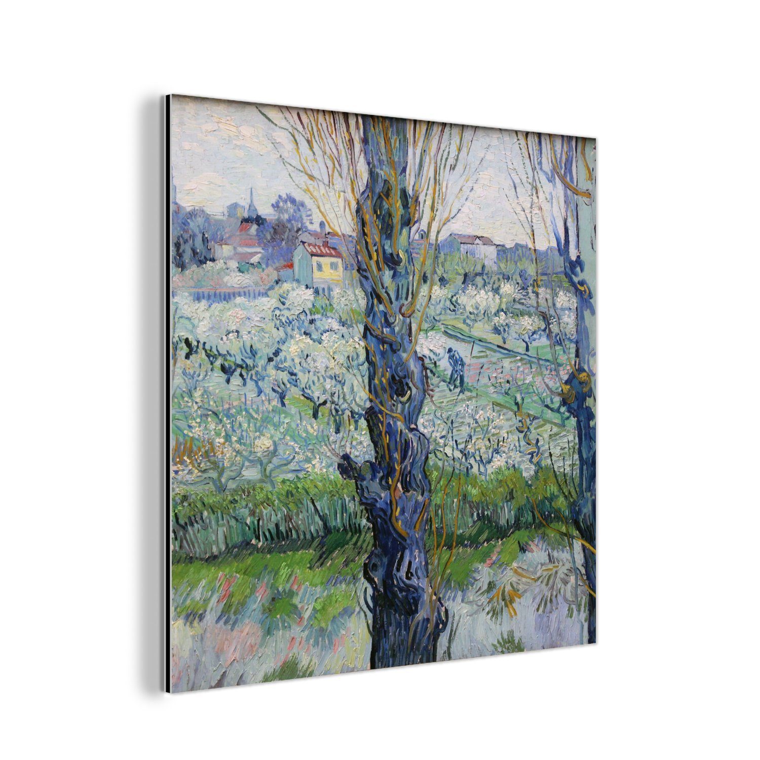 MuchoWow Metallbild Ansicht von Arles - Vincent van Gogh, (1 St), Alu-Dibond-Druck, Gemälde aus Metall, Aluminium deko