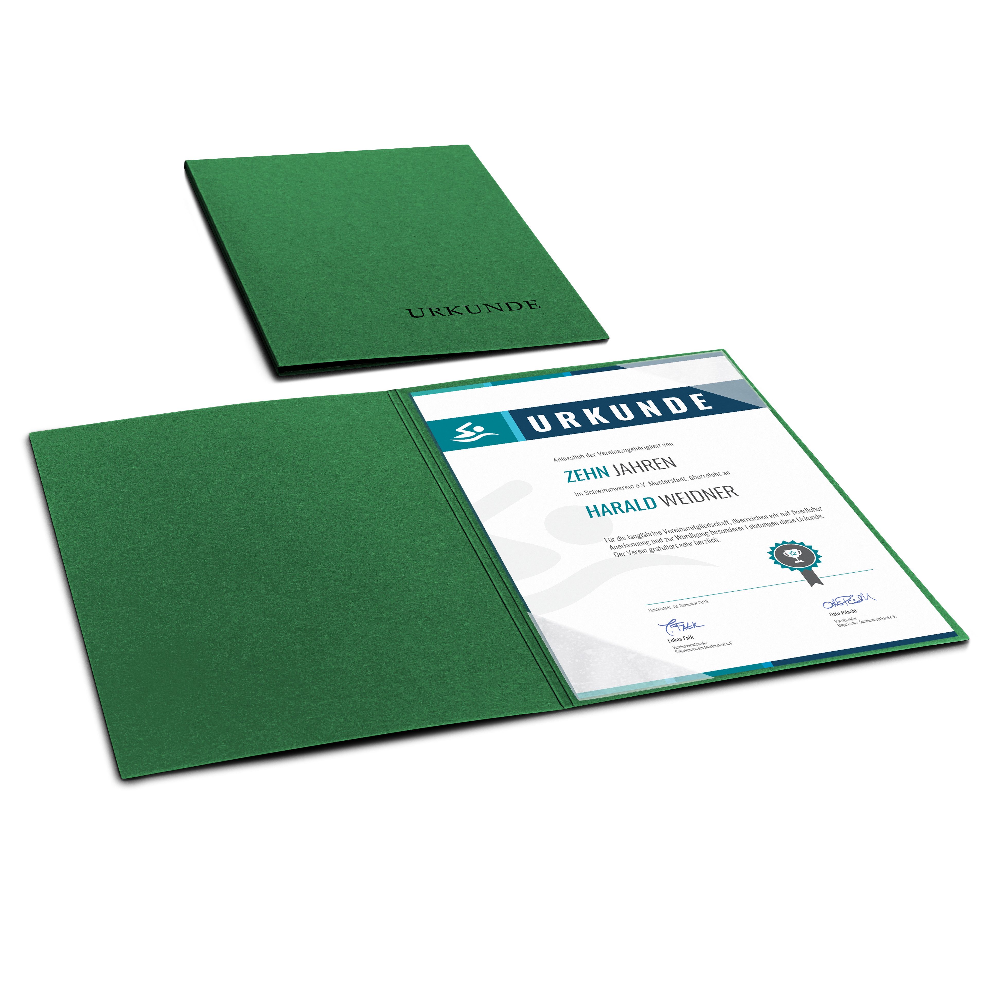 STRATAG Organisationsmappe Urkundenmappen SELECT Basic - 5 Stück 1-tlg stabiler Naturkarton (Set, 5-St., Sehr stabiler 350 g/m² Naturkarton mit hochwertiger Prägung URKUNDE), direkt vom Hersteller STRATAG - handgefertigt in Deutschland