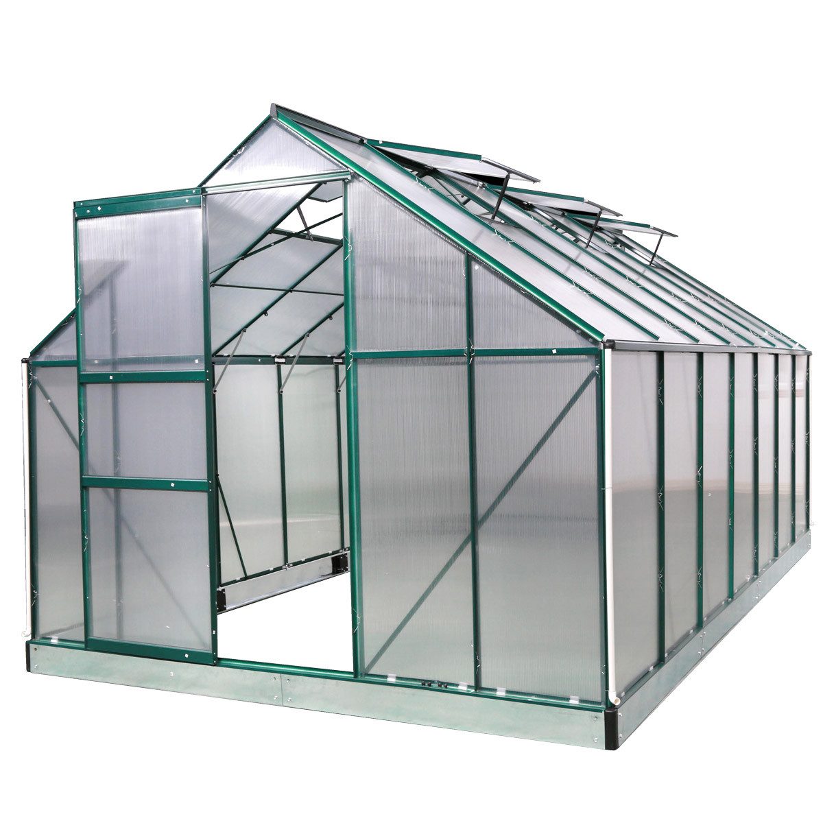 Gardebruk® Alu Gewächshaus 190x190x195cm Mit Fundament