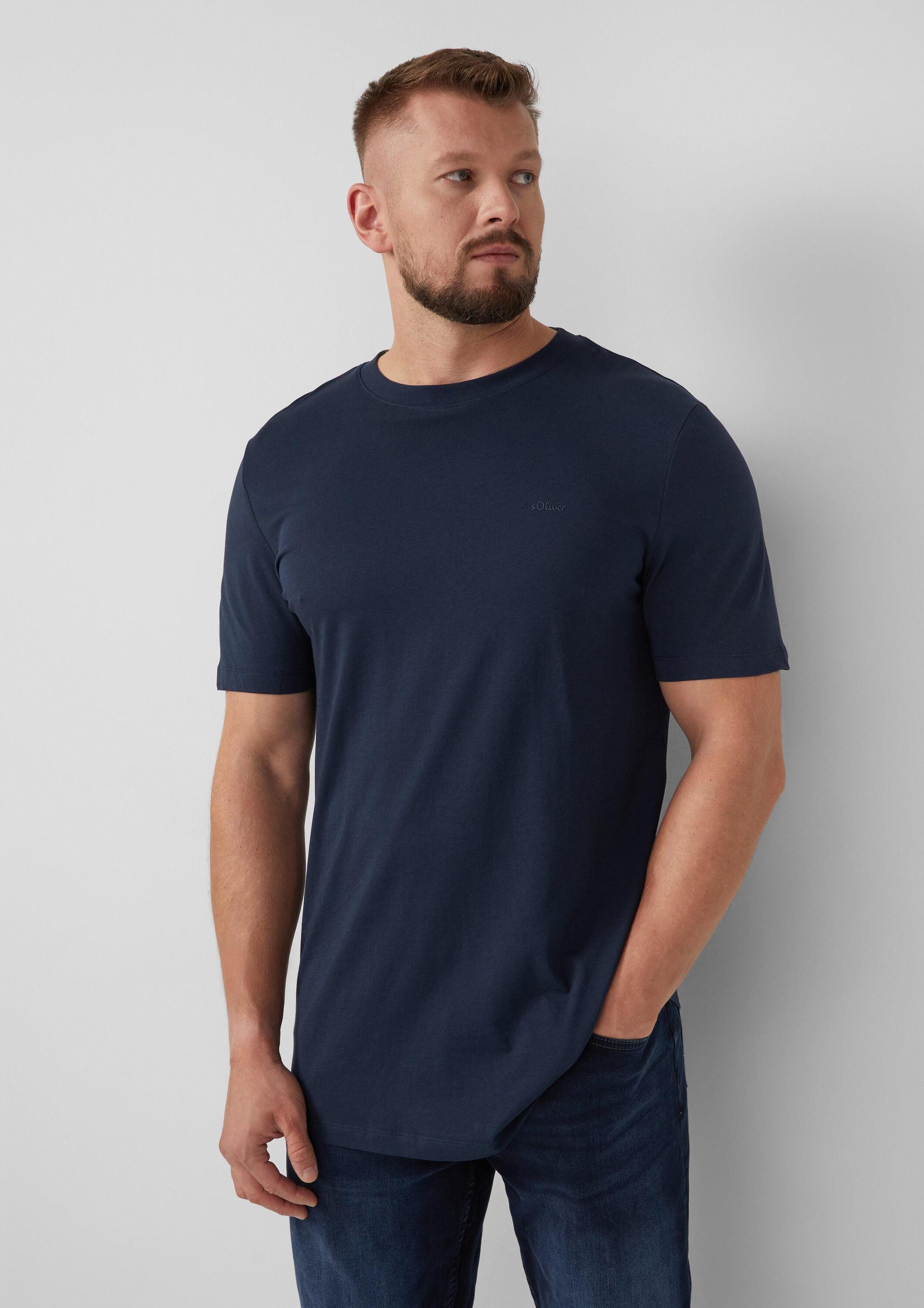 s.Oliver Kurzarmshirt T-Shirt Baumwoll-T-Shirt mit Logo-Print günstig online kaufen