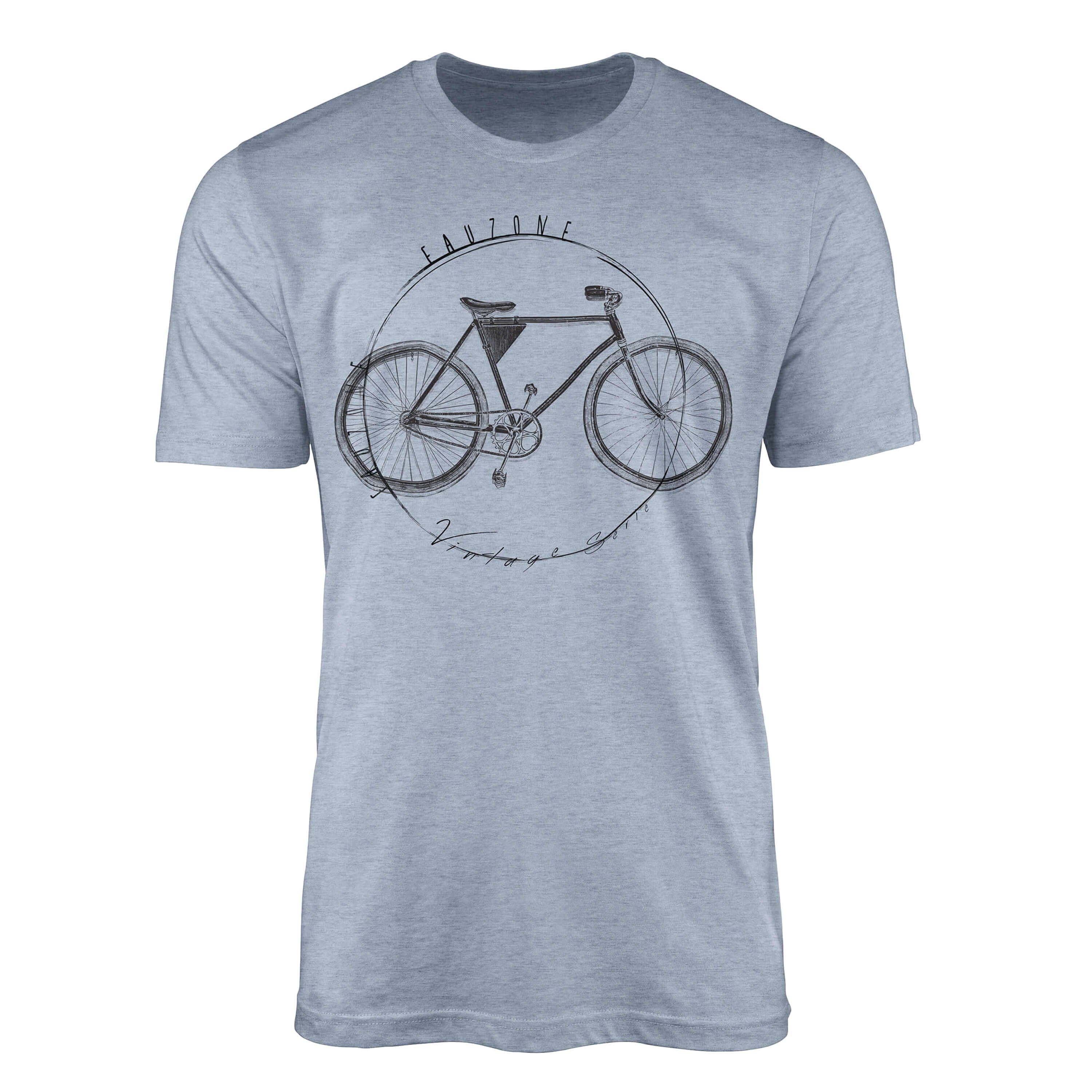 Vintage Sinus Stonewash T-Shirt Art Fahrrad T-Shirt Herren Denim