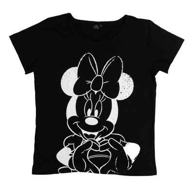 United Labels® T-Shirt Disney Minnie Mouse T-Shirt für Damen Top Schwarz