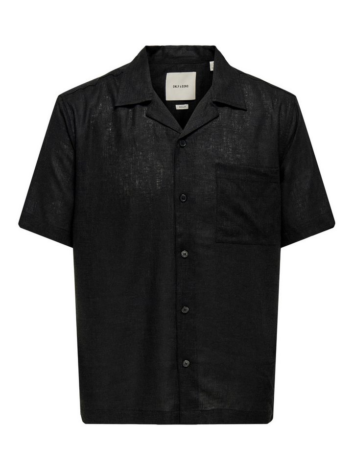 ONLY & SONS Kurzarmhemd ONSLAURENCE RLX RESOR SS LINENBLEND NOOS
