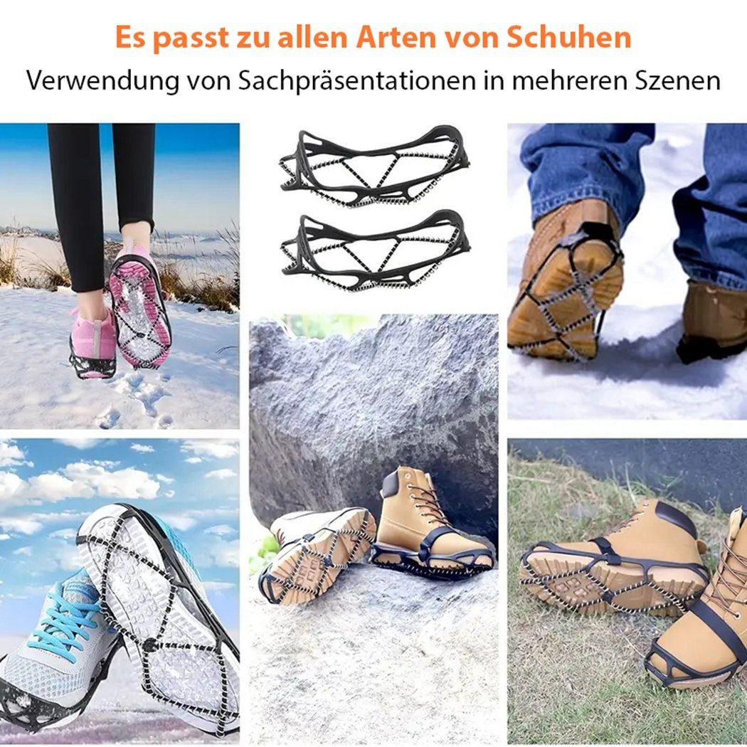 Steigeisen Anti-Ski-Überschuhe Schuhüberzieher Überschuhe TUABUR Freien, im für
