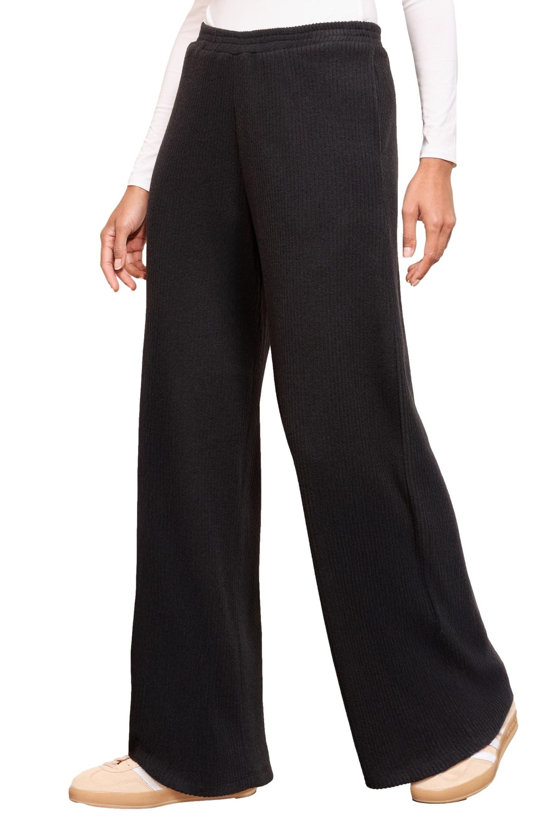 Dehnbund-Hose Friends Like These weite, gerippte Hose, Regular