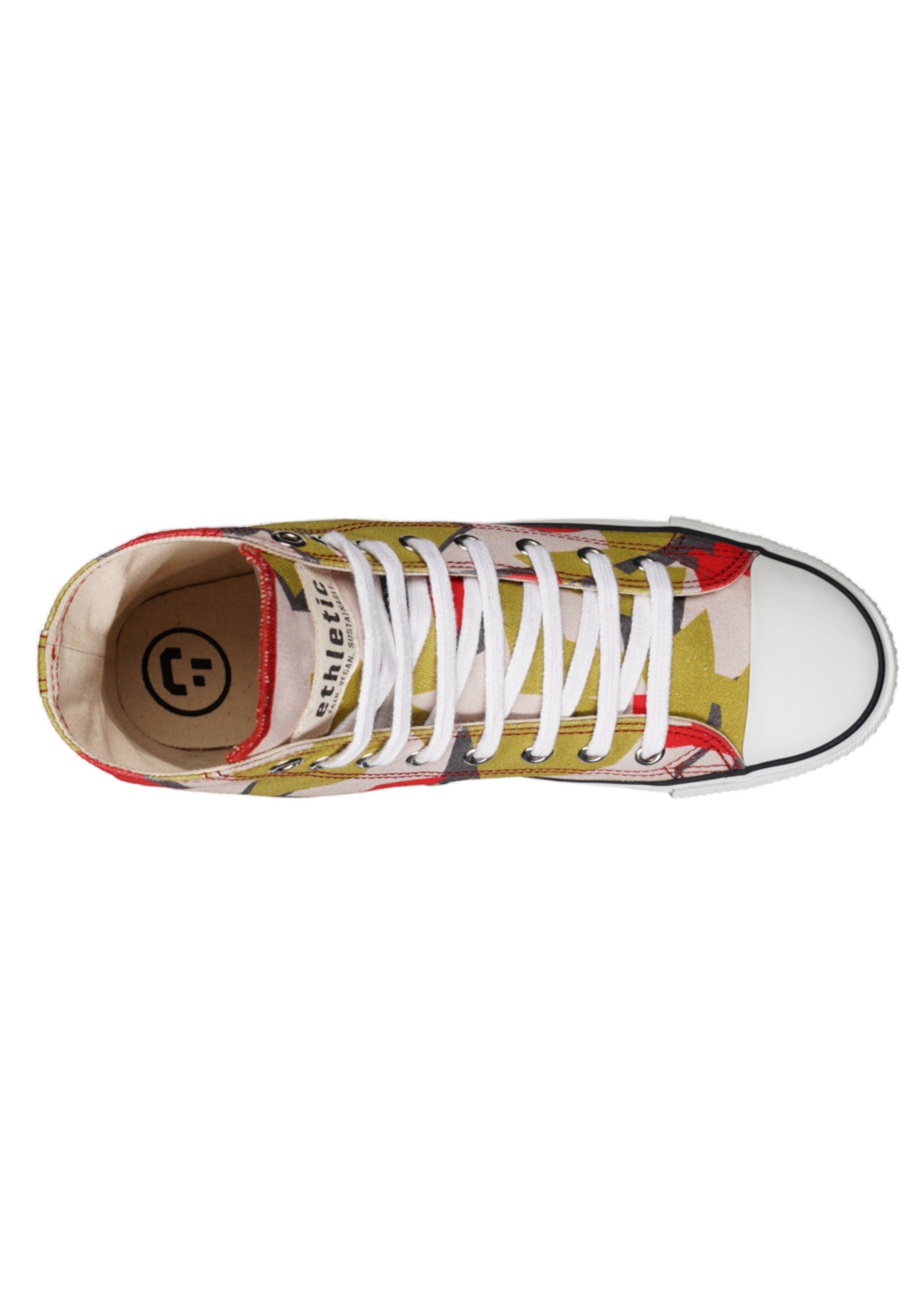 White Cap Hi ETHLETIC Red Sneaker Produkt Just Fairtrade - Camou White Cut