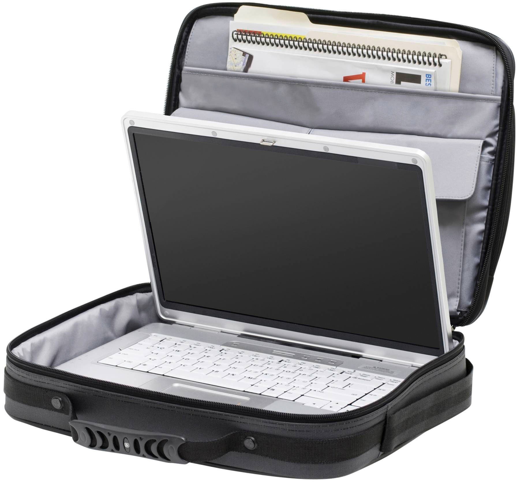 grau, 15,6-Zoll Insight, mit Laptopfach separatem Laptoptasche und Wenger Tabletfach