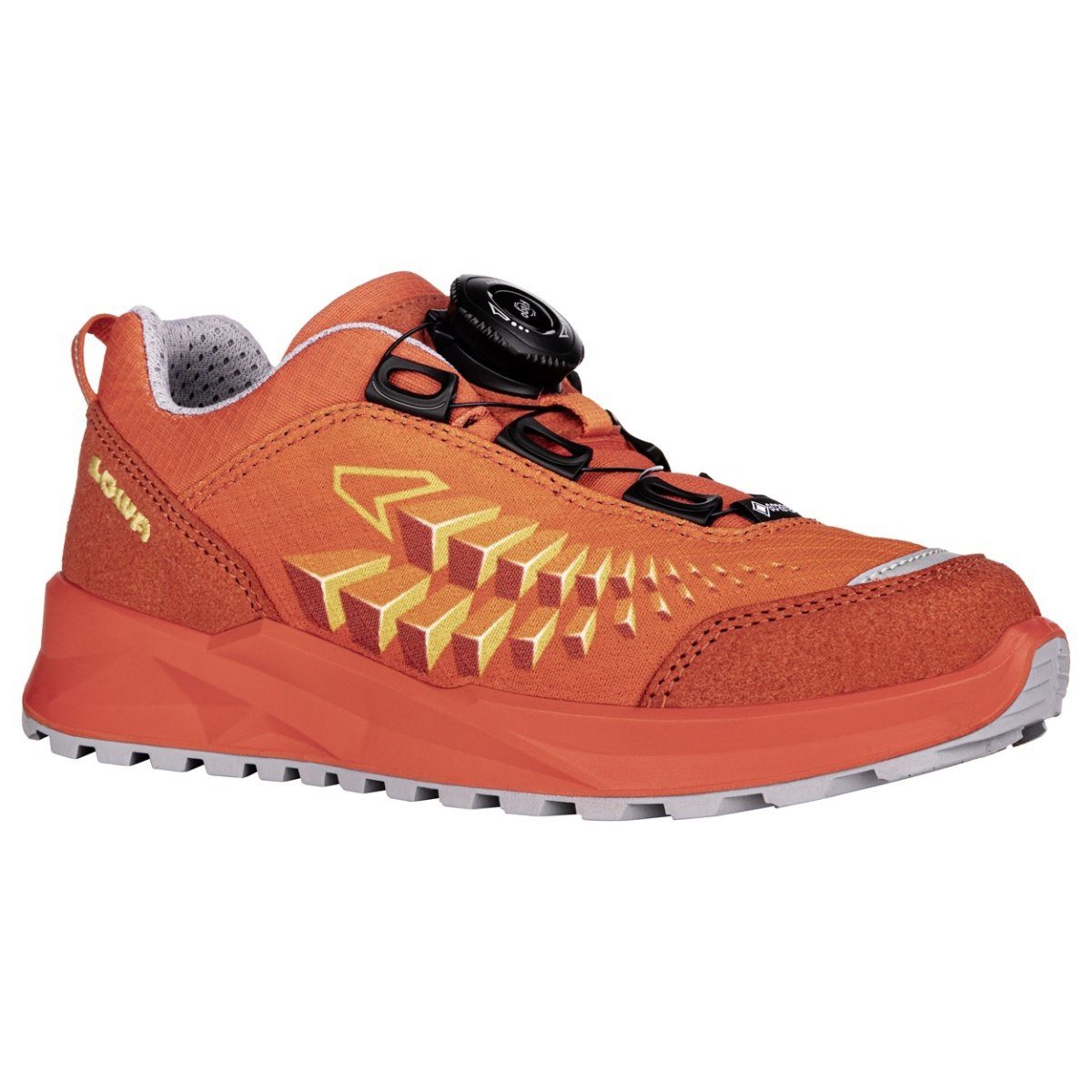 Ferrox Low GTX (Textil/Synthetik, wasserdicht) flamerot/senf Kinder Wanderschuh