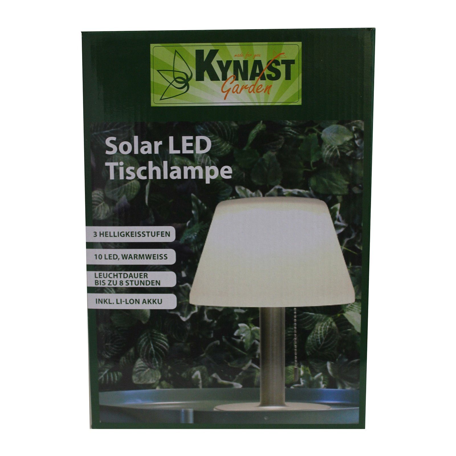 Kynast LED Solarleuchte Kynast ca. ca. Tischleuchte 20 integriert, cm warmweiß, Maße: H: Solar B: 3 28 fest cm, Lichtstufen LED 613-400930