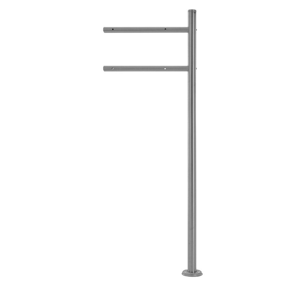 ML-DESIGN Briefkastenständer Standfuß aus Edelstahl für Wandbriefkasten, (Silber rund Höhe 120cm Freistehend Halterung)