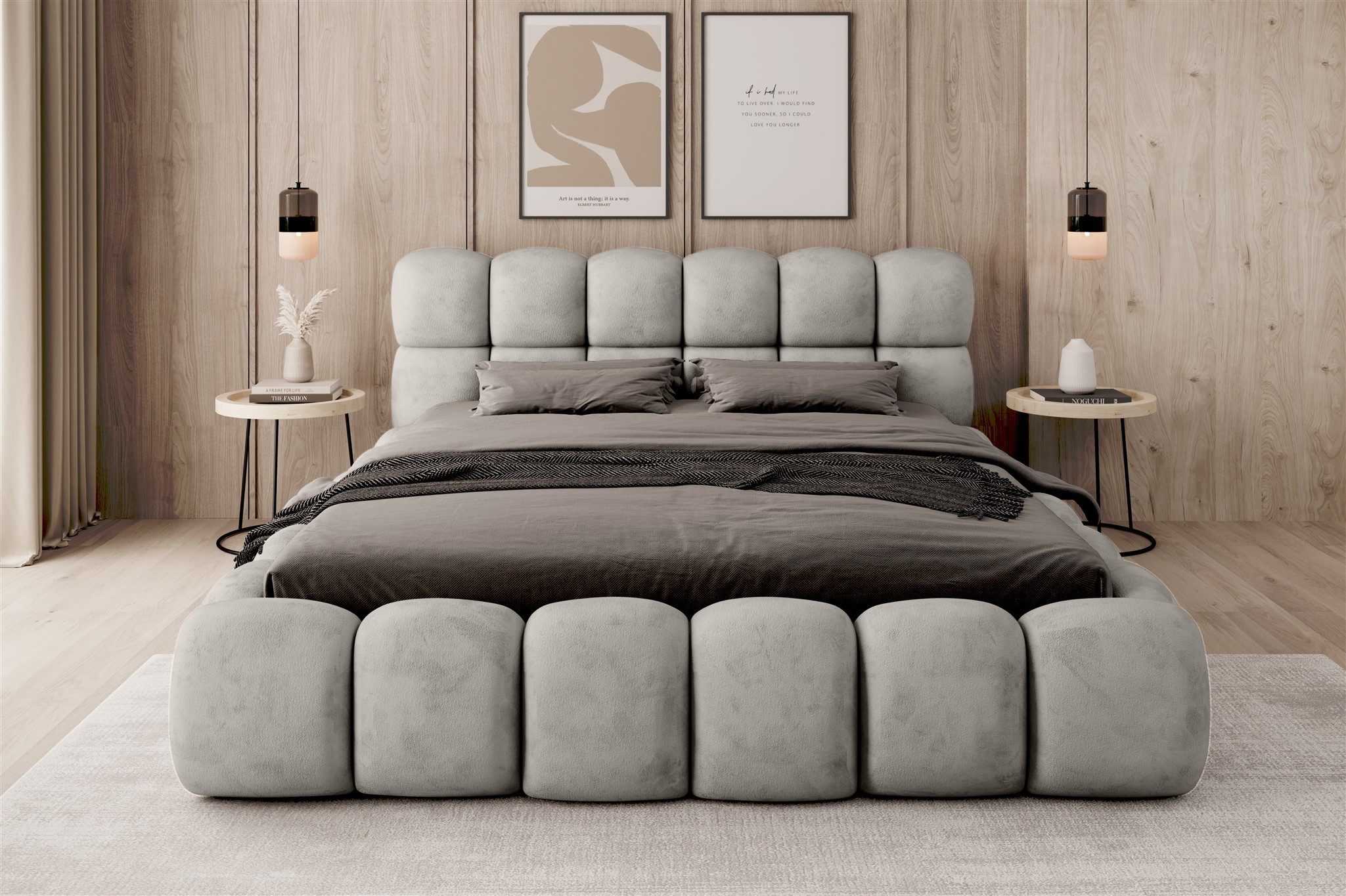 Fun Möbel Polsterbett Schlafzimmerbett Bett AURELIA in Stoff Aprodite (inkl. Lattenrost, inkl. Bettkasten), mit oder ohne Matratze