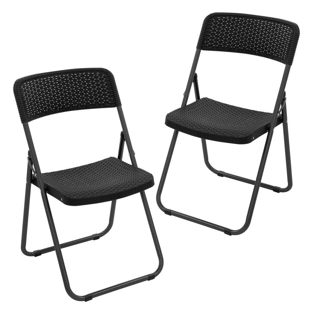 ECD Germany Klappstuhl Balkonstuhl Rattan-Optik mit günstig online kaufen