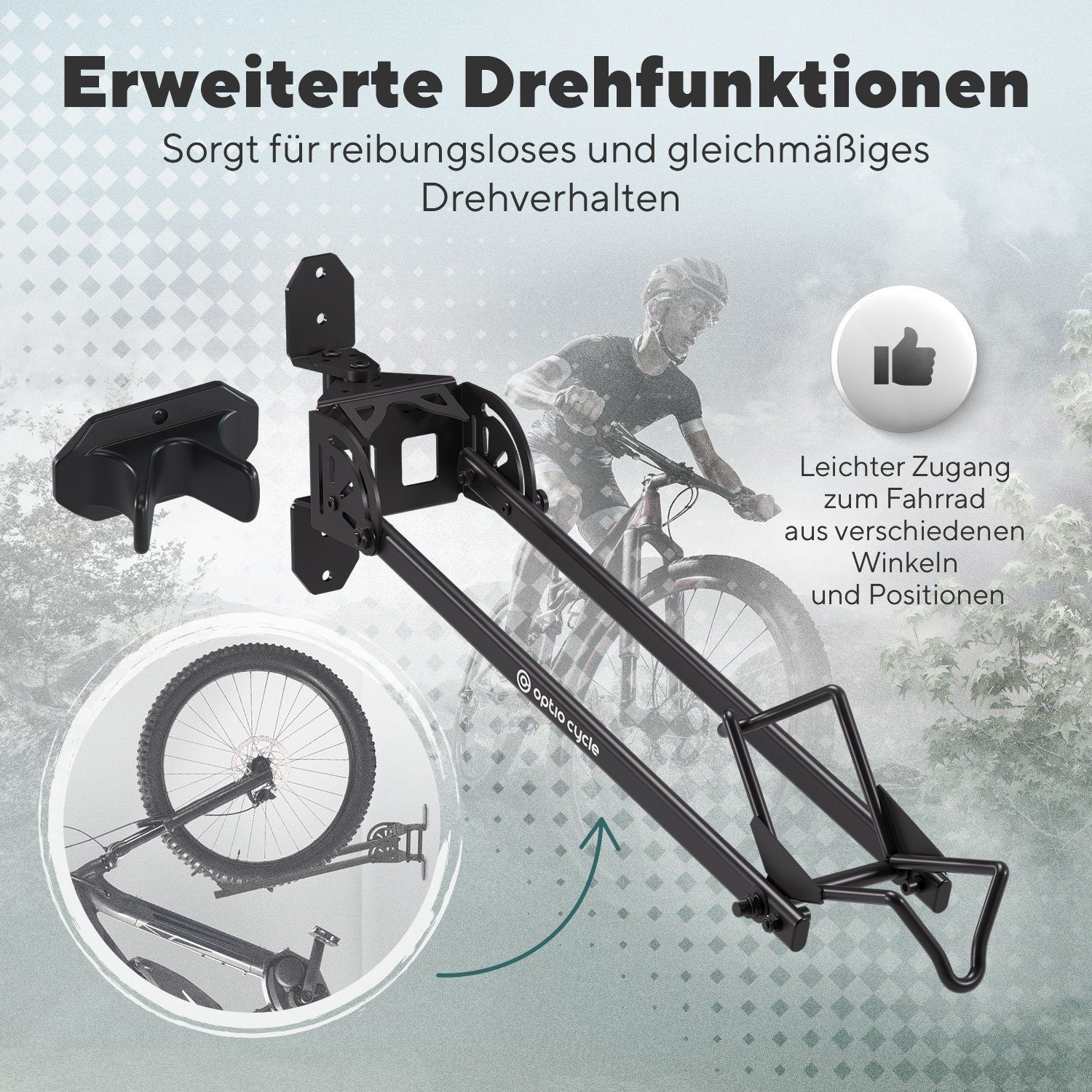 Optio Cylce Fahrradhalter Optio Cycle Fahrrad Aufhängung für die Wand