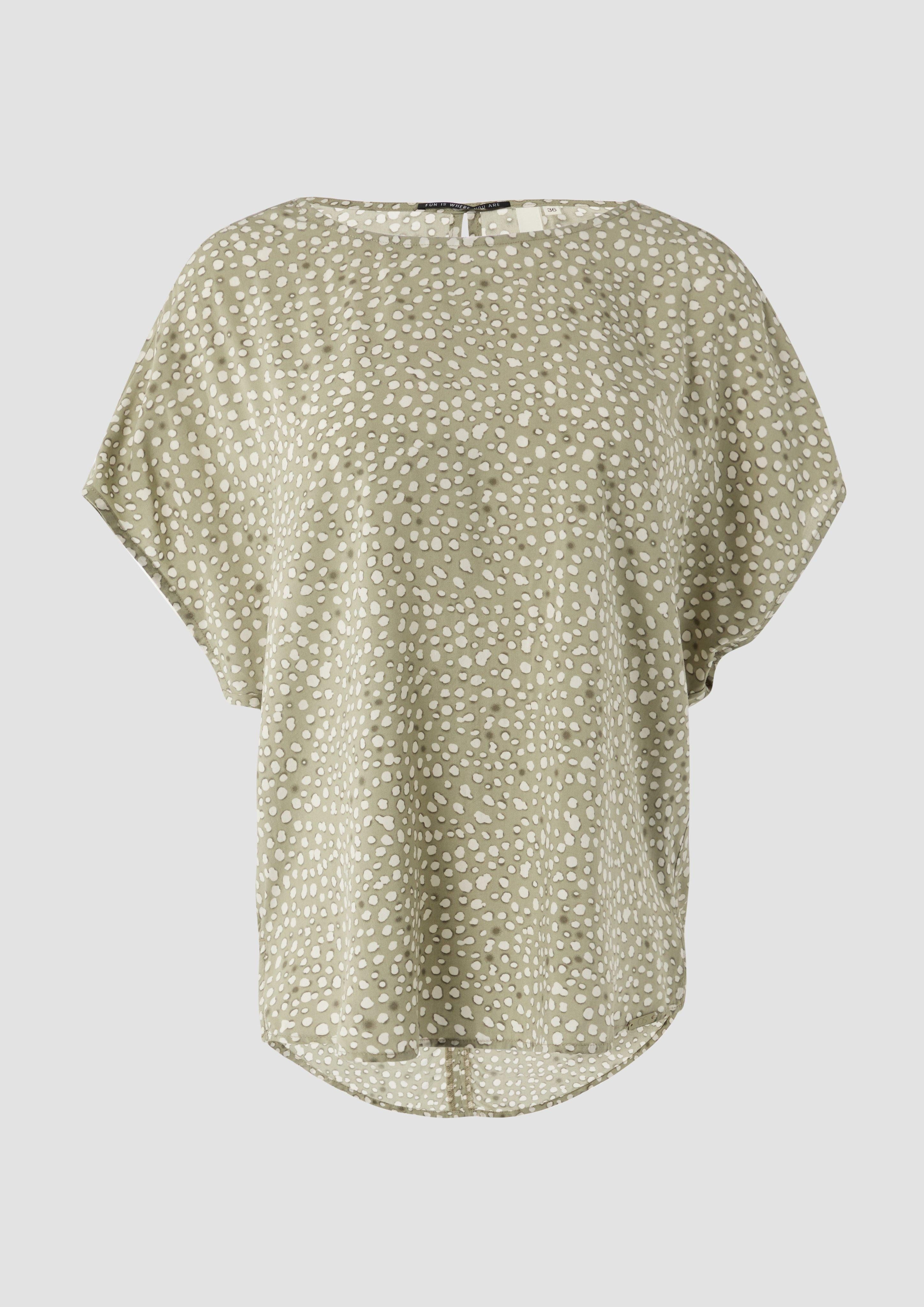 Kurzarmbluse Oversize-Bluse aus Viskose