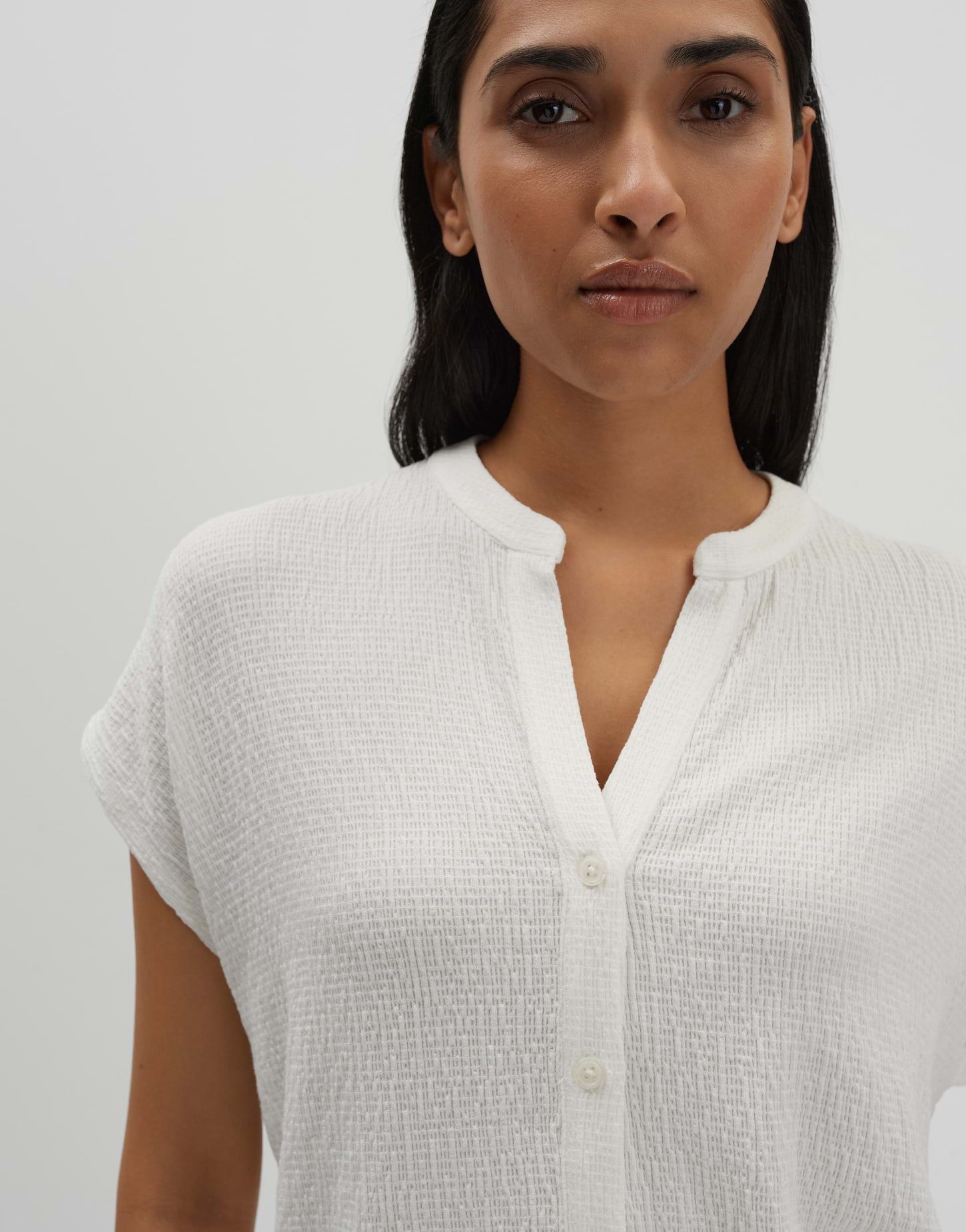 someday Kurzarmshirt KEDORA Regular aus leicht texturiertem Viskosemix