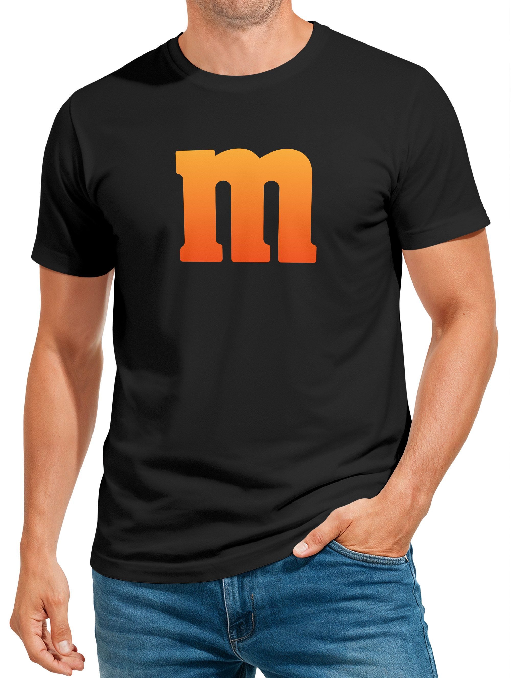 MoonWorks Print-Shirt Herren T-Shirt m Fasching Karneval Gruppen-Kostüm Partner Paar mit Print