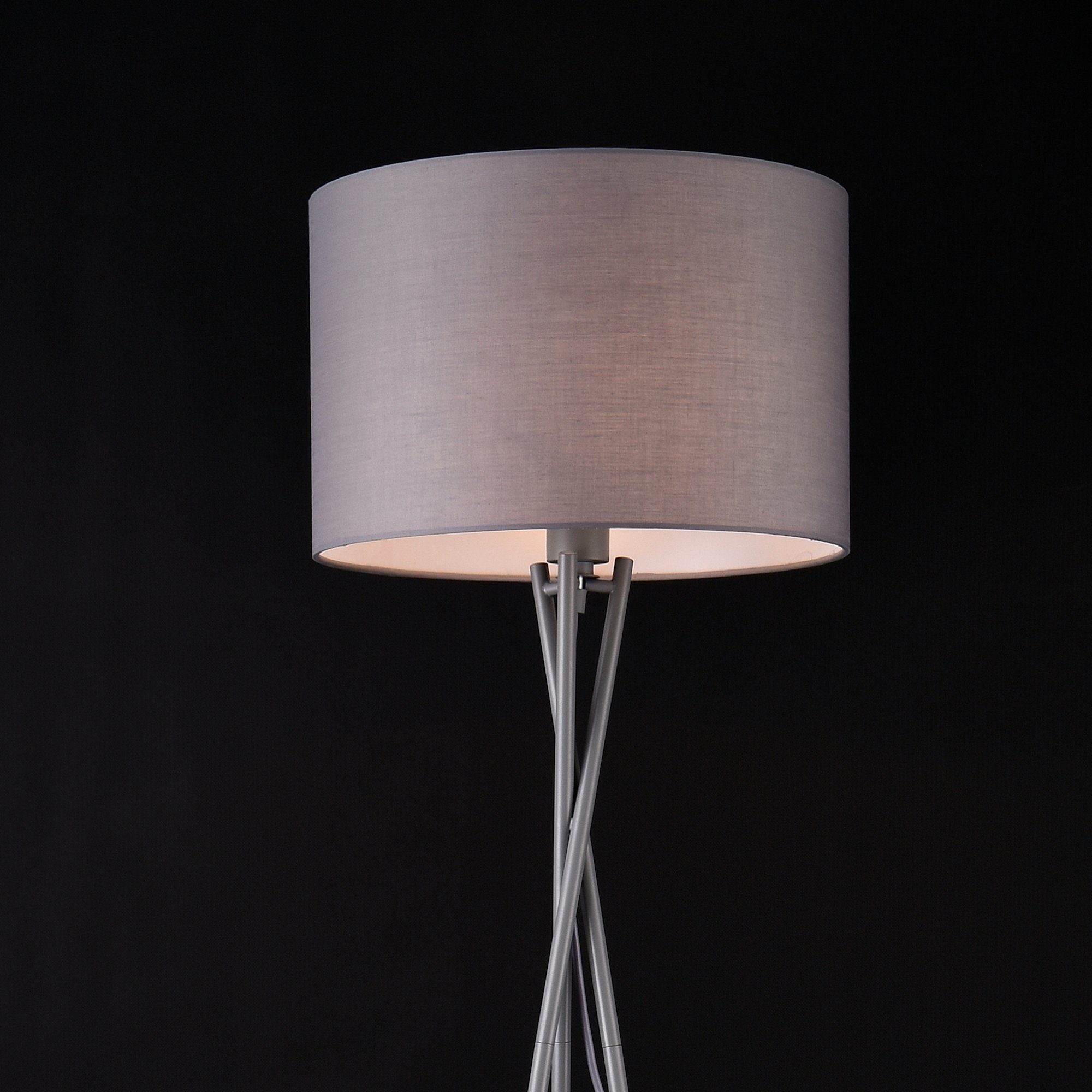lux.pro Stehlampe, ohne Leuchtmittel, »Grenoble« Stehleuchte 154cm Dreifuß Grau
