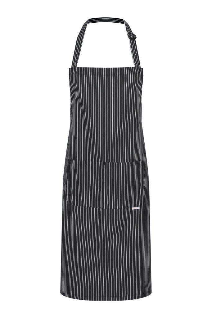 Karlowsky Fashion Kochschürze Karlowsky Latzschürze CARLO 70 x 90 cm Schwarz gestreift