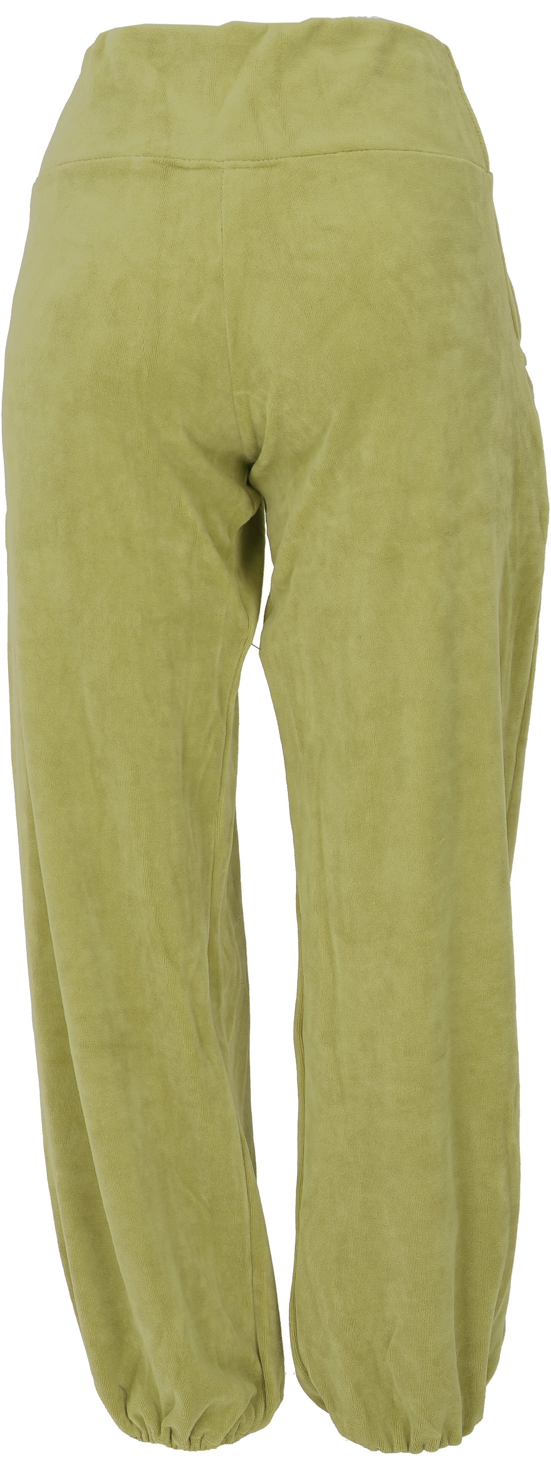 Guru-Shop Relaxhose Boho Samt Pluderhose, Wohlfühlhose, Yogahose -.. alternative Bekleidung
