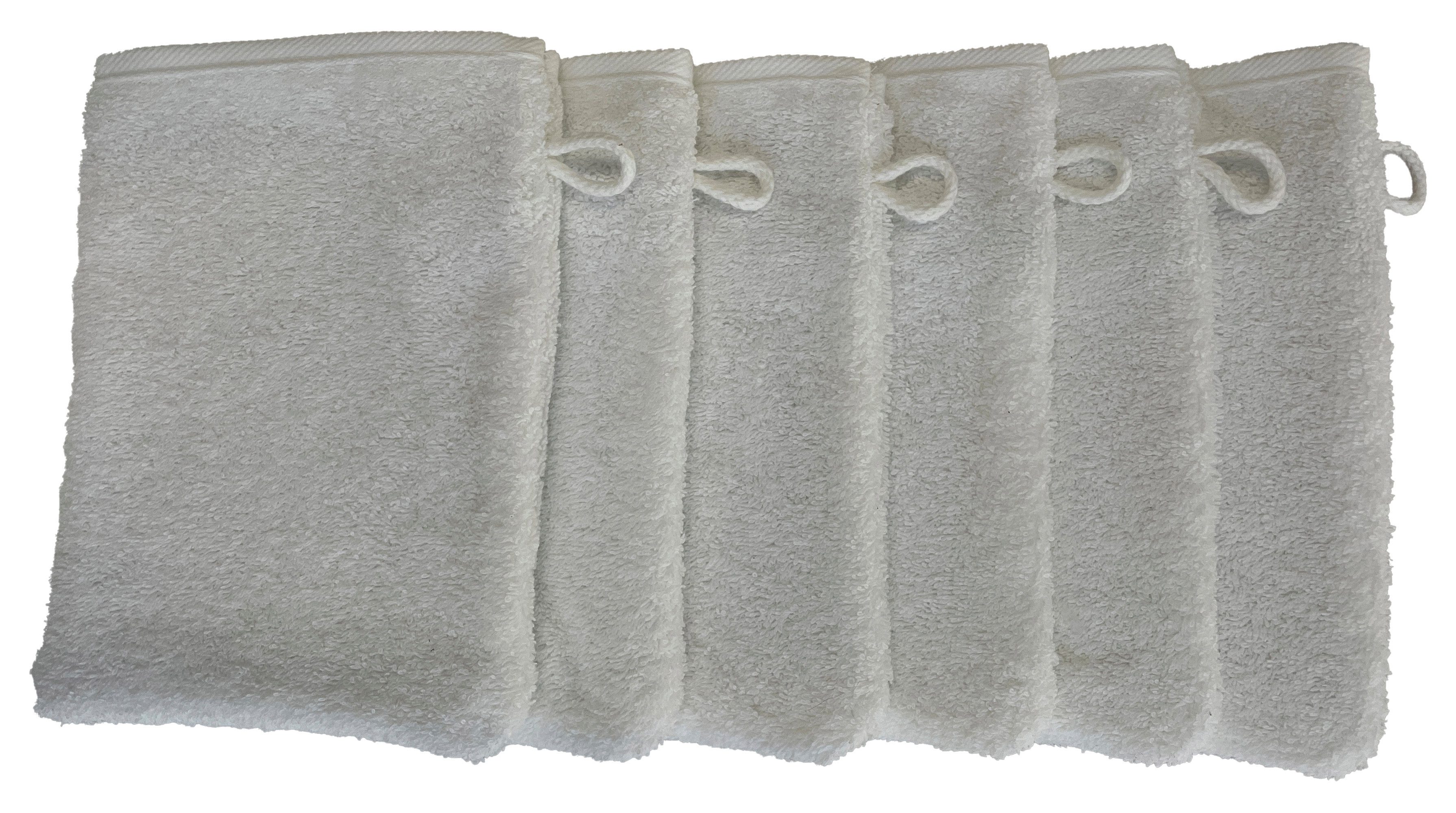 ROSS Waschhandschuh Smaragd 4500, (Packung, 6-St), 100% Baumwolle, made in Germany