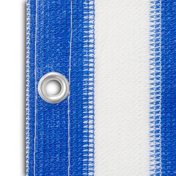 Karat Balkonsichtschutz Balkonsichtschutz blau-weiß gestreift Robustes und wetterfestes Material