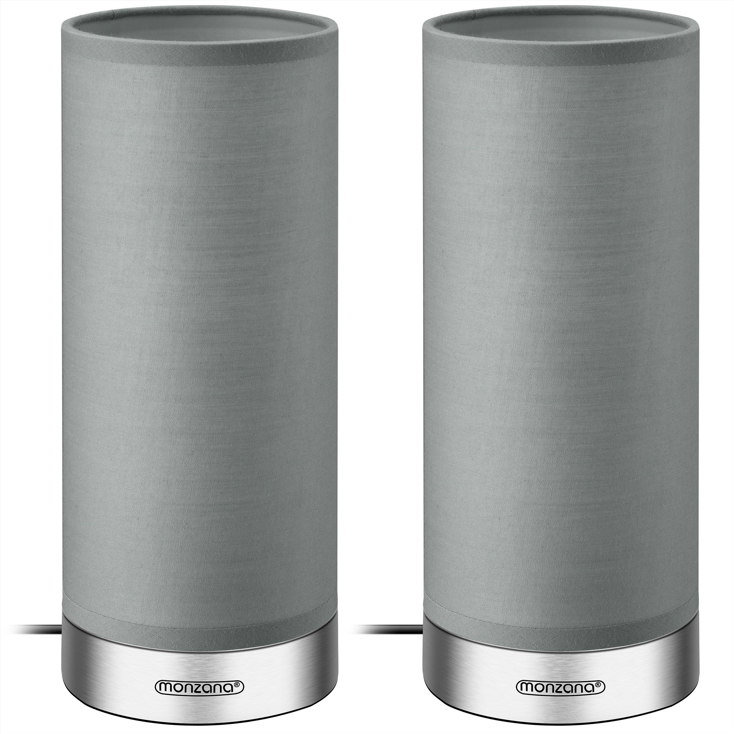 monzana Tischleuchte, Jasmin - Grau, 2er Set LED Touch Dimmbar Schlafzimmer günstig online kaufen