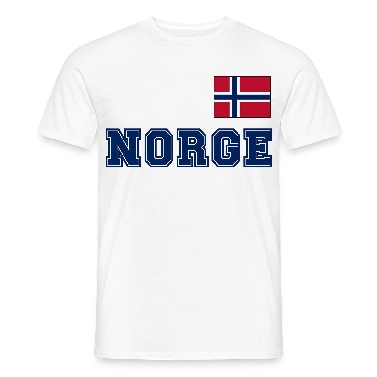 Spreadshirt T-Shirt Norwegen Trikot, Norwegen Fußball Flagge Männer T-Shirt (1-tlg)