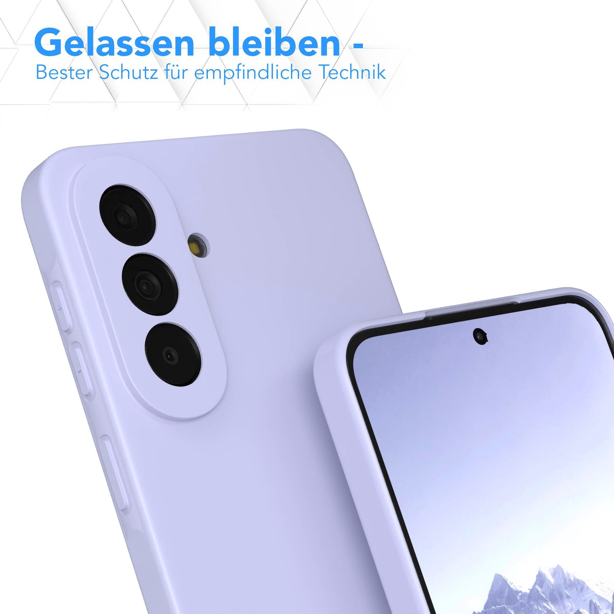 EAZY CASE Handyhülle TPU Hülle für Samsung Galaxy A57 6,7 Zoll, Silikonhülle stoßfest Smart Slimcover Case Dünn Blau Lila – Bild 4 von 5