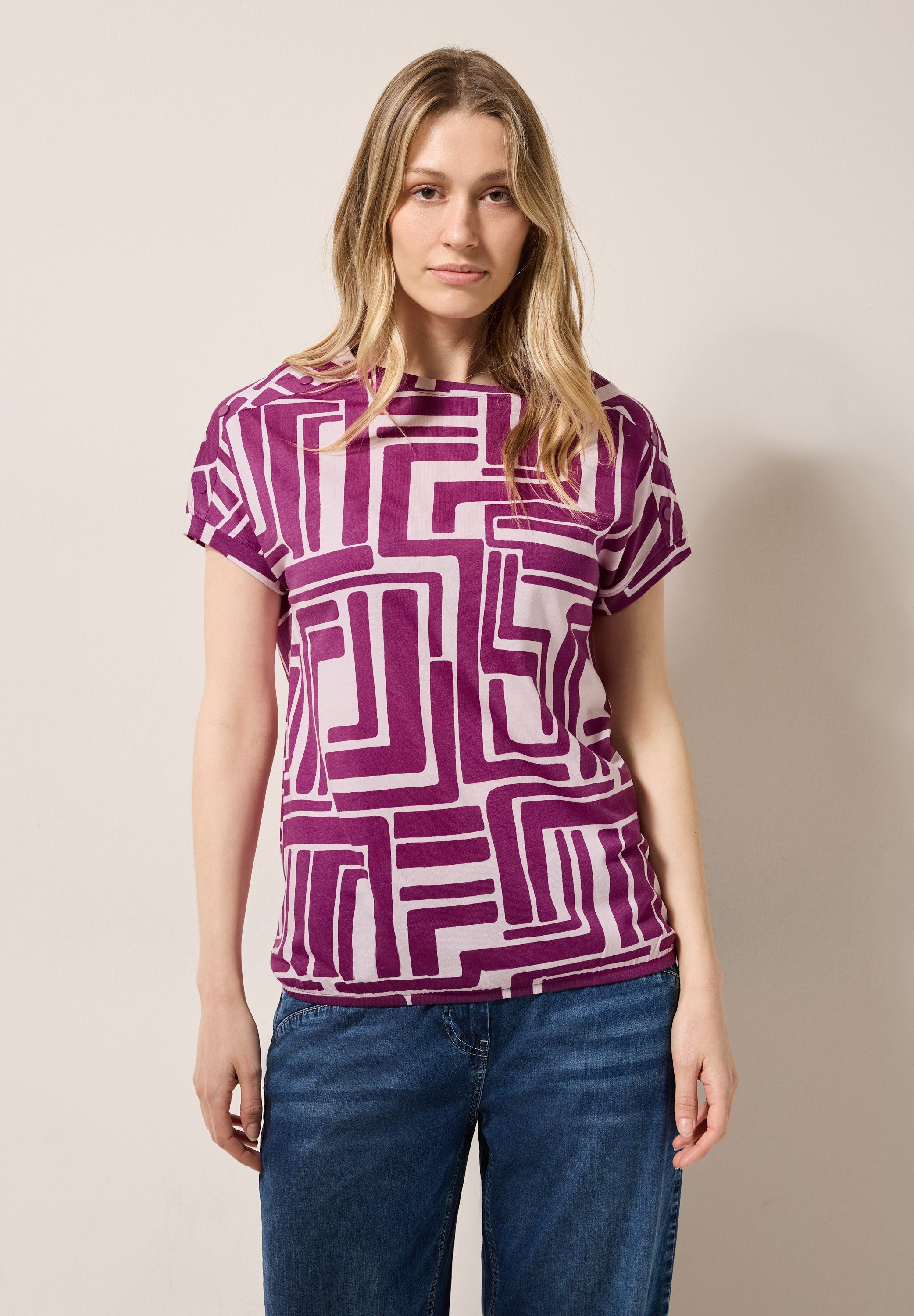 CECIL T-Shirt mit All-Over Print günstig online kaufen