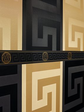 KUNSTLOFT Vliestapete Versace Labyrinth 3 0.7x10.05 m, leicht glänzend, lichtbeständige Design Tapete