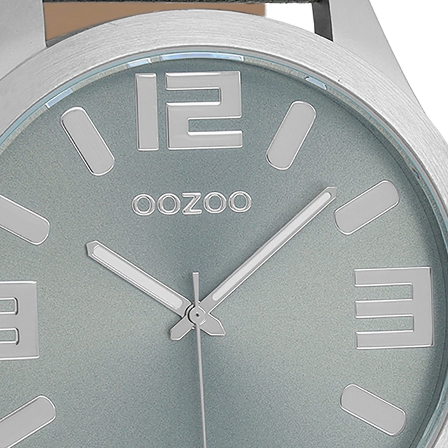 OOZOO Quarzuhr Oozoo Herren Armbanduhr Timepieces Analog, (Analoguhr), Herrenuhr rund, extra groß (ca. 51mm) Lederarmband, Fashion-Style