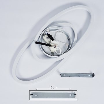 hofstein Deckenleuchte »Ferrandina« moderne Deckenlampe aus Metall in Weiß, 3000 Kelvin, Leuchte mit 2 Lichtringen, 24 Watt, 1150 Lumen