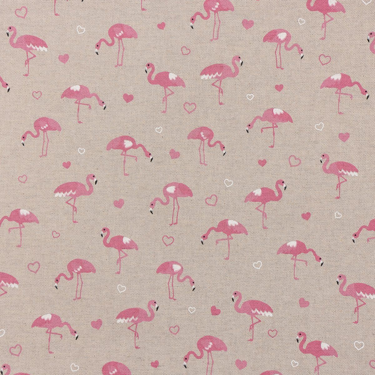 SCHÖNER LEBEN. natur 40x160cm, Tischläufer SCHÖNER LEBEN. Tischläufer Flamingo handmade
