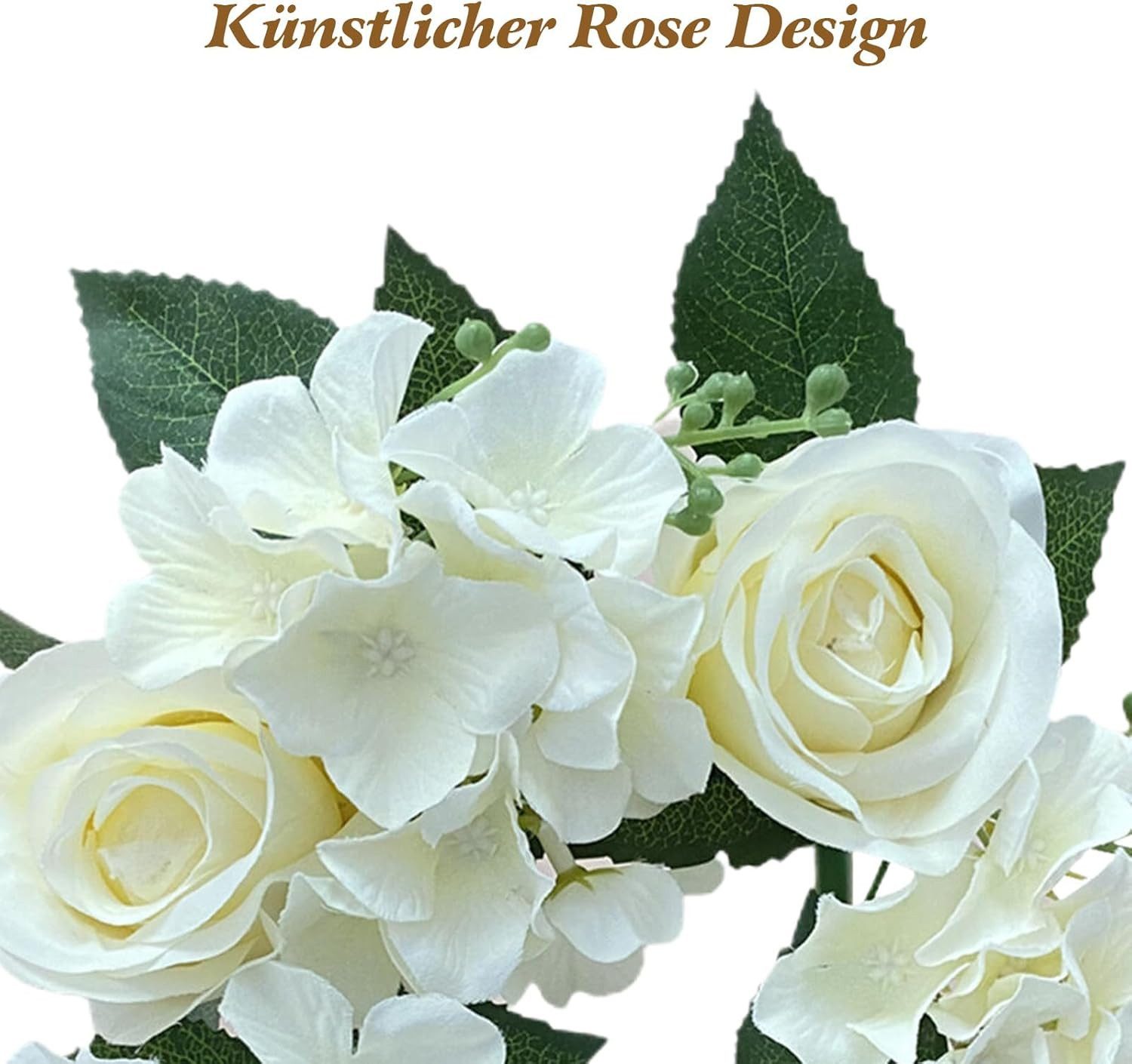 Kunstkranz Kerzenringe Künstliche Kränze Kleiner Weiß 1 Stücke, FELIXLEO