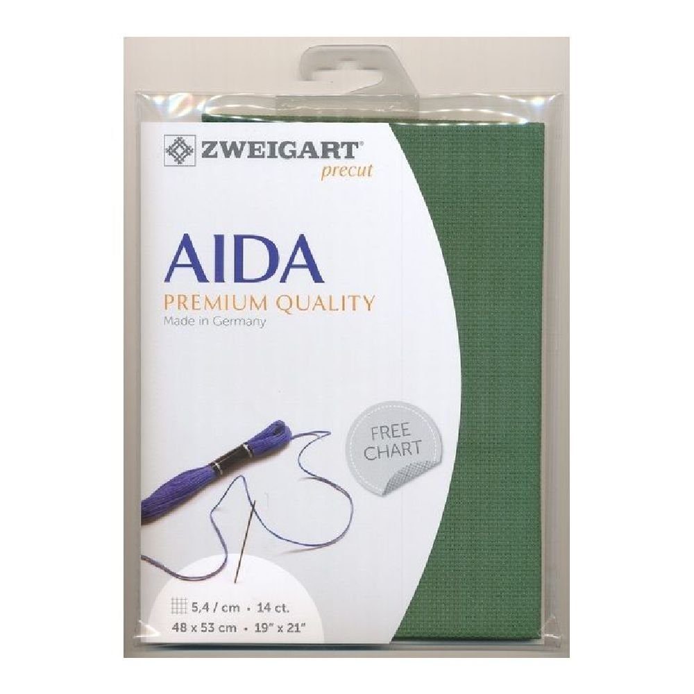 Zweigart Kreativset AIDA Zweigart Precute 14 ct. Stern-Aida 3706 Farbe 6037 dunkelgrün, (embroidery kit by Marussia)
