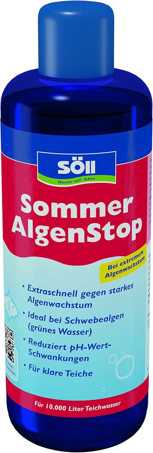 SÖLL Algenbekämpfung Söll Algenentferner 0,5 Liter Sommeralgenstop für 10 Qbm Teichwasser