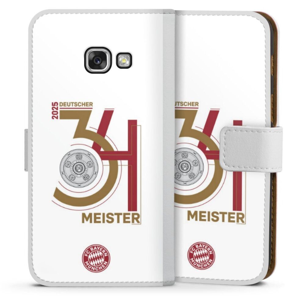 DeinDesign Handyhülle FC Bayern München Meister Offizielles Lizenzprodukt, Samsung Galaxy A3 (2017) Hülle Handy Flip Case Wallet Cover