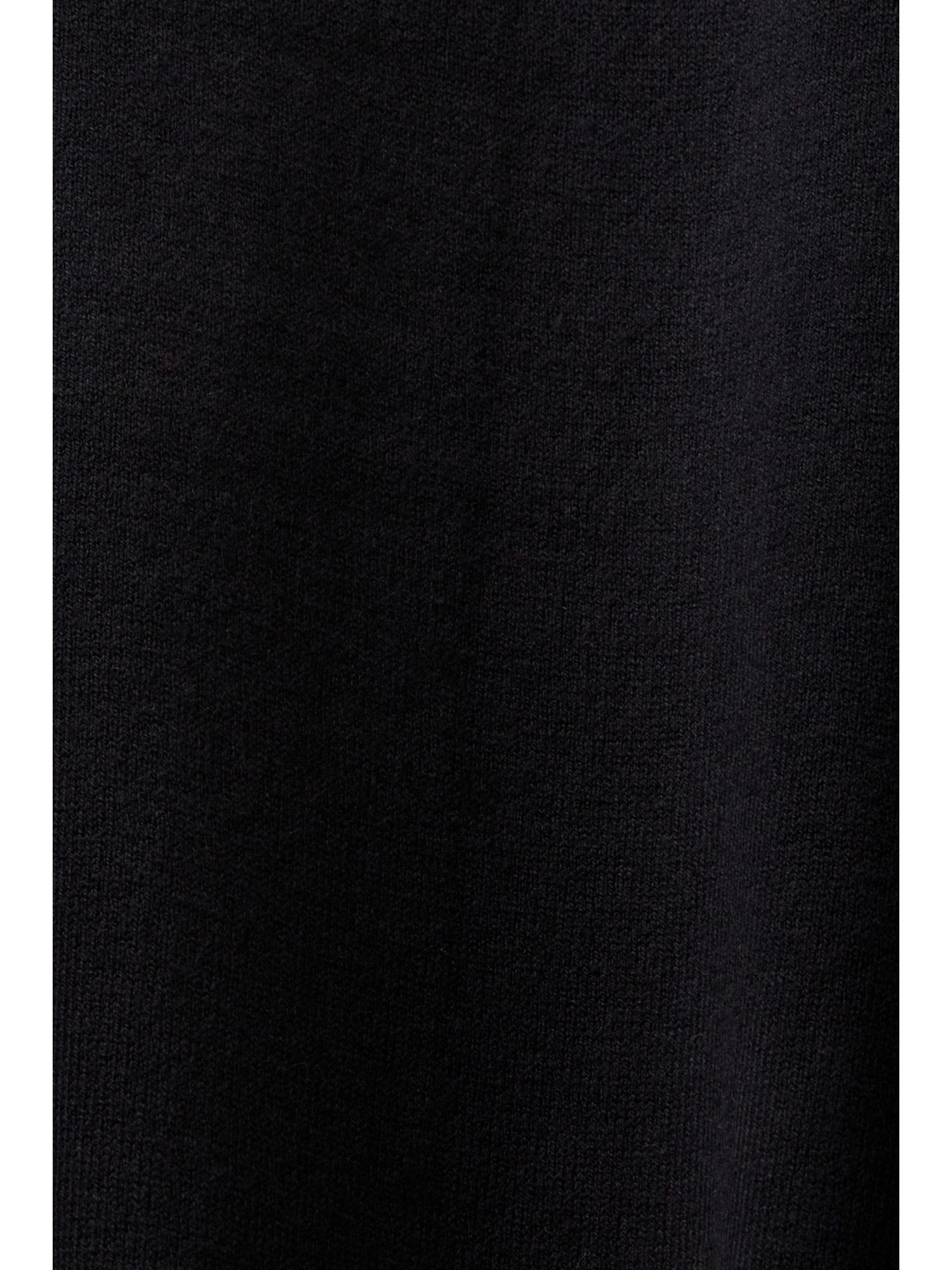 Esprit Midikleid Strickkleid mit BLACK Stehkragen