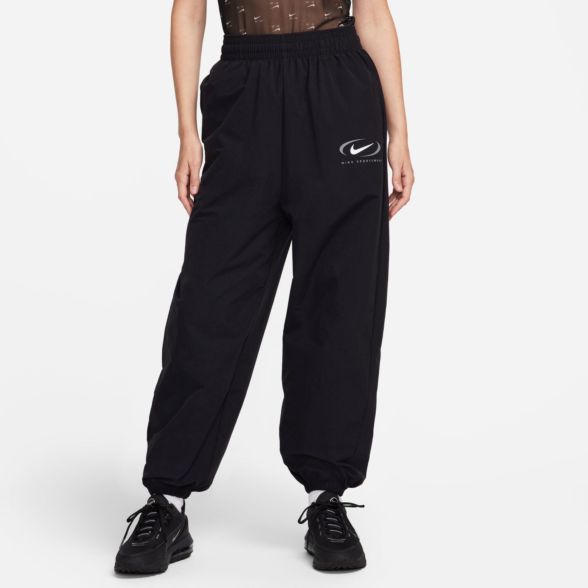 GREY Sportswear SWSH JGGR NSW BLACK/SMOKE Jogginghose TREND W WVN Nike