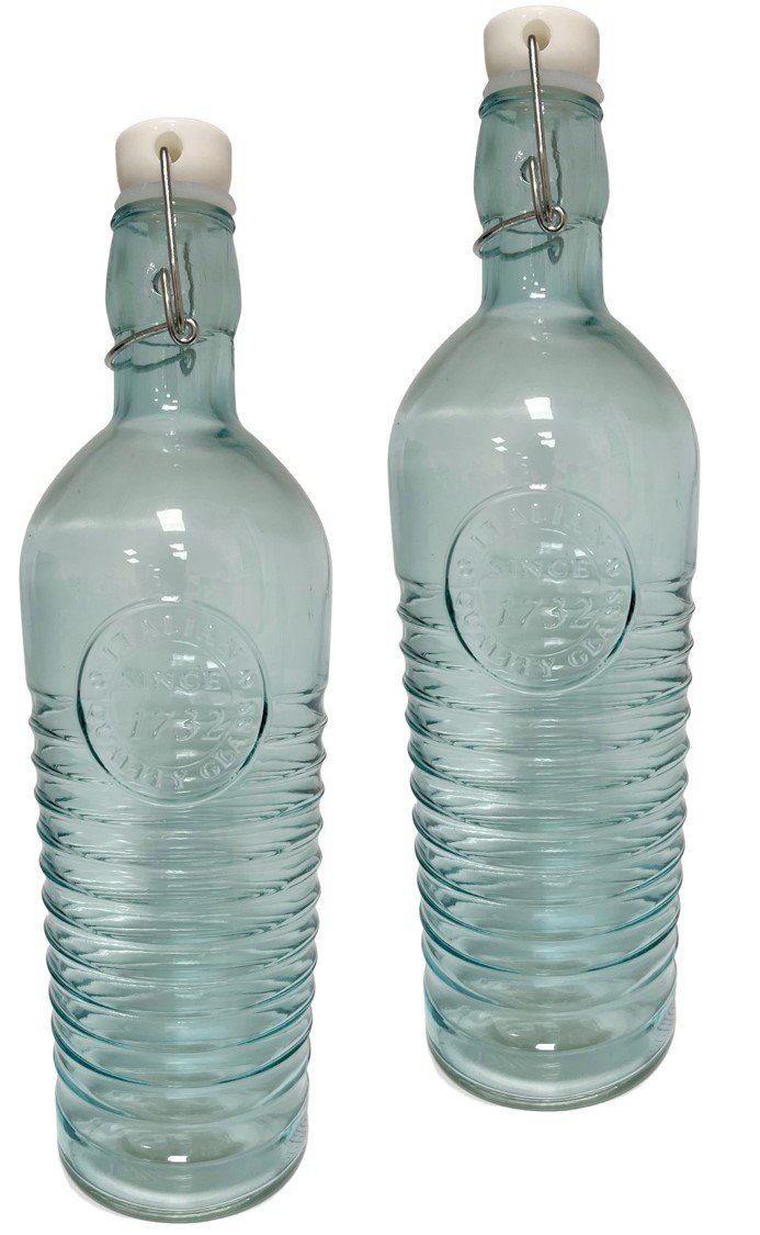An der Spitze Emilja Trinkflasche Glasflaschen1732 Stück Bügelverschluss 1000ml 2 - mit