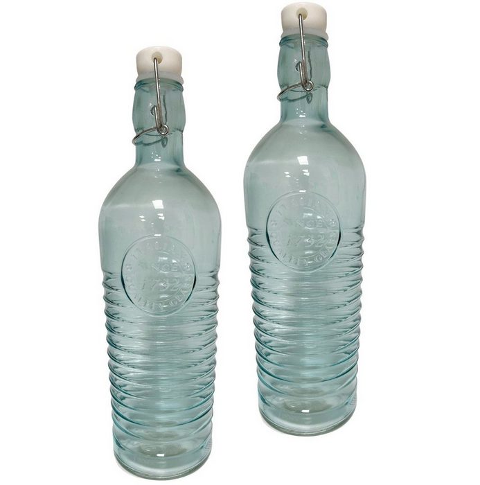 Emilja Trinkflasche Glasflaschen1732 mit Bügelverschluss 1000ml - 2 Stück